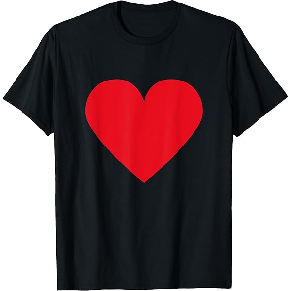 Amazon.com: Womens Red Heart V-Neck T-Shirt : Clothing